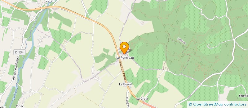 localisation de l'entreprise MONSIEUR PATRICK BRISSONNEAU  CHERAC