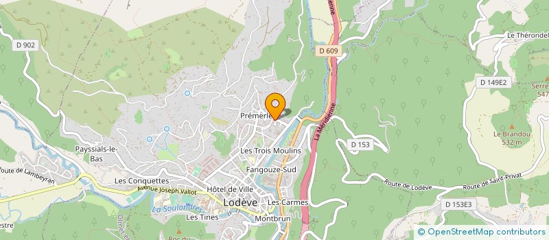 localisation de l'entreprise MONSIEUR PATRICK BRUILHET  LODEVE