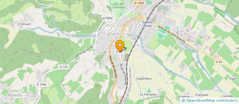 localisation de l'entreprise MONSIEUR PATRICK BURRIAN CHAMPIN  TULLINS