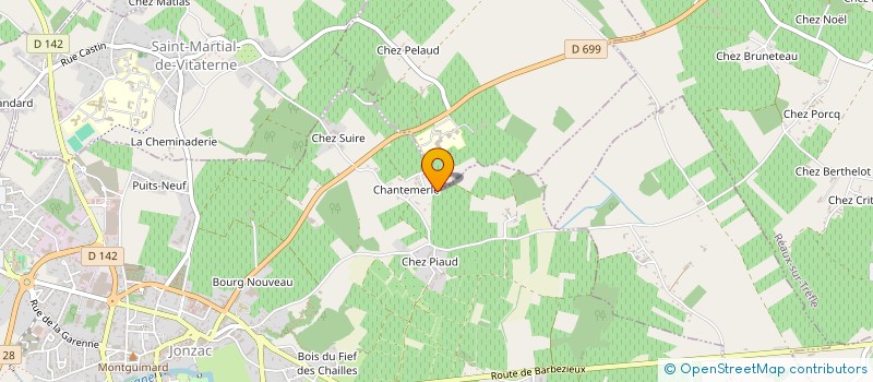 localisation de l'entreprise MONSIEUR PATRICK CARRE  JONZAC