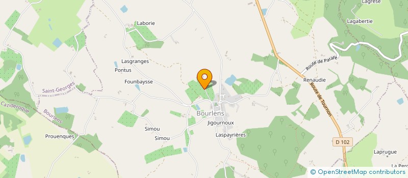 localisation de l'entreprise MONSIEUR PATRICK CAVAILLE  BOURLENS