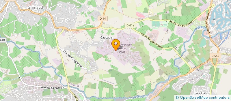 localisation de l'entreprise MONSIEUR PATRICK CESANO à GRIMAUD