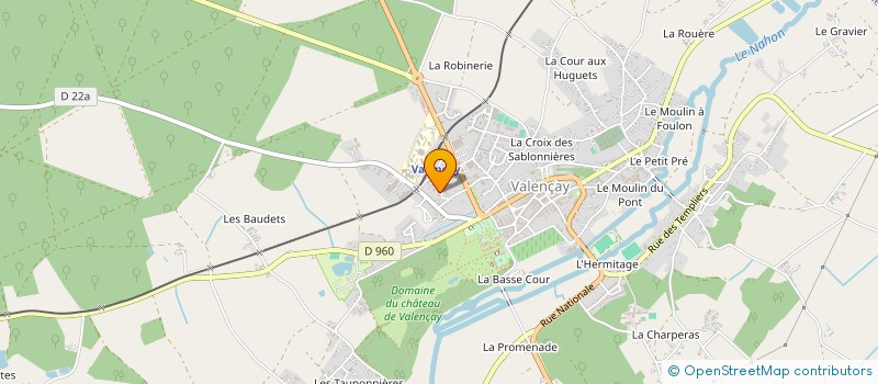 localisation de l'entreprise MONSIEUR PATRICK CHAILLEUX à VALENCAY