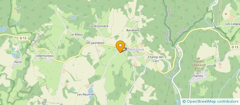 localisation de l'entreprise MONSIEUR PATRICK CHAPILLON à CHEISSOUX