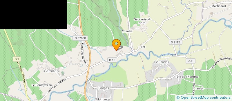 localisation de l'entreprise MONSIEUR PATRICK CHATENET  CAMIRAN