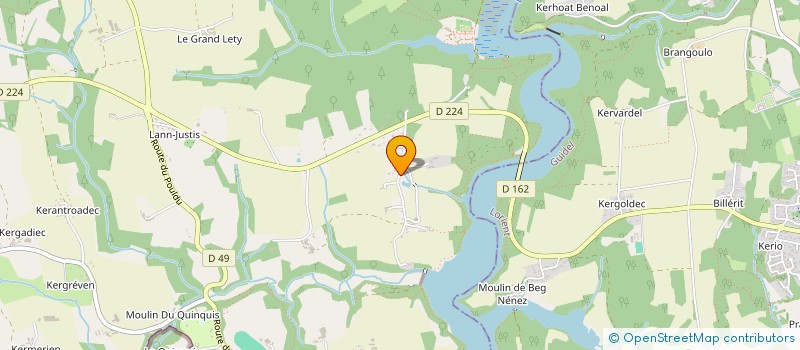 localisation de l'entreprise MONSIEUR PATRICK CHAZE  CLOHARS-CARNOET