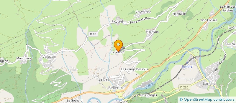 localisation de l'entreprise MONSIEUR PATRICK CHENAL  LA PLAGNE TARENTAISE