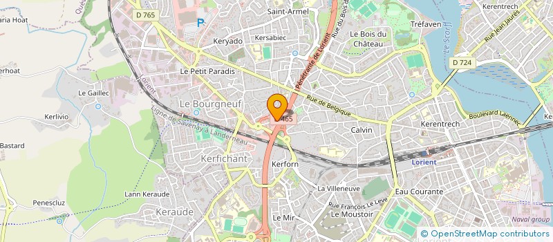 localisation de l'entreprise MONSIEUR PATRICK CHOMBART DE LAUWE  LORIENT