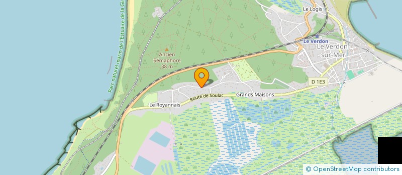 localisation de l'entreprise MONSIEUR PATRICK COLMET  LE VERDON-SUR-MER