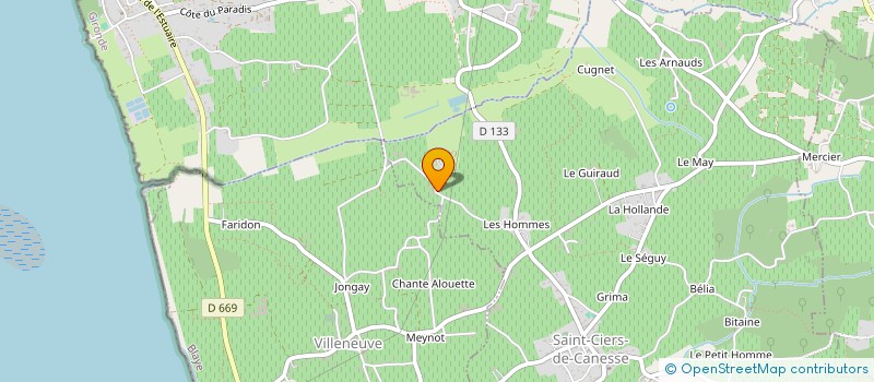 localisation de l'entreprise MONSIEUR PATRICK COMPAIN  SAINT-CIERS-DE-CANESSE