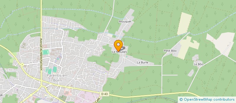 localisation de l'entreprise MONSIEUR PATRICK COQUERET  PARENTIS-EN-BORN