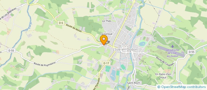 localisation de l'entreprise MONSIEUR PATRICK CORACIN  L'ISLE-EN-DODON