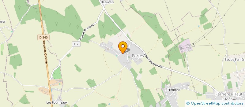 localisation de l'entreprise MONSIEUR PATRICK COURRIER  PORTES