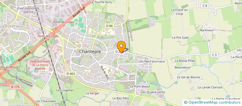 localisation de l'entreprise MONSIEUR PATRICK DAVID  CHANTEPIE