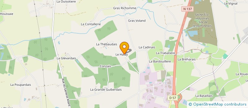 localisation de l'entreprise MONSIEUR PATRICK DE PIOGER  GRAND-FOUGERAY