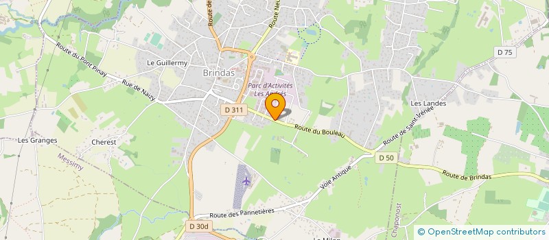 localisation de l'entreprise MONSIEUR PATRICK DEBAUGE  BRINDAS