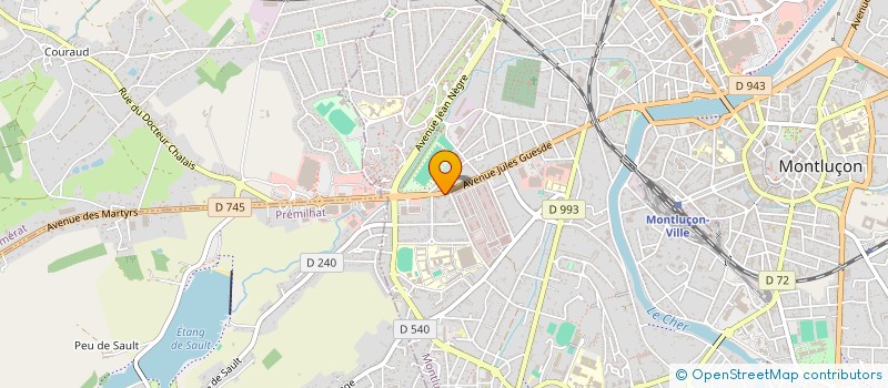 localisation de l'entreprise MONSIEUR PATRICK DEBEDE  MONTLUCON