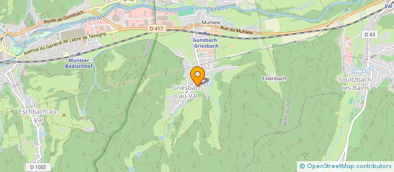 localisation de l'entreprise MONSIEUR PATRICK DEFECHE  GRIESBACH-AU-VAL