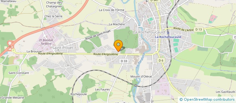 localisation de l'entreprise MONSIEUR PATRICK DELAGE à LA ROCHEFOUCAULD-EN-ANGOUMOIS