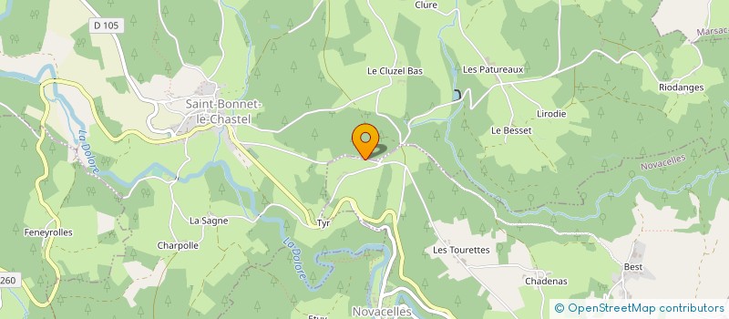 localisation de l'entreprise MONSIEUR PATRICK DELFERRIERE à NOVACELLES