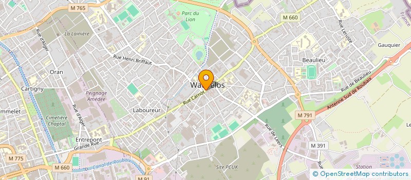 localisation de l'entreprise MONSIEUR PATRICK DELPORTE à WATTRELOS