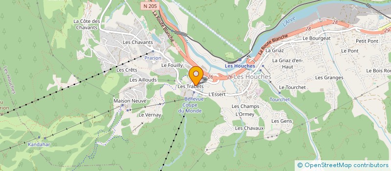 localisation de l'entreprise MONSIEUR PATRICK DESTAILLEUR  LES HOUCHES