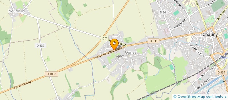 localisation de l'entreprise MONSIEUR PATRICK DHEILLY  OGNES