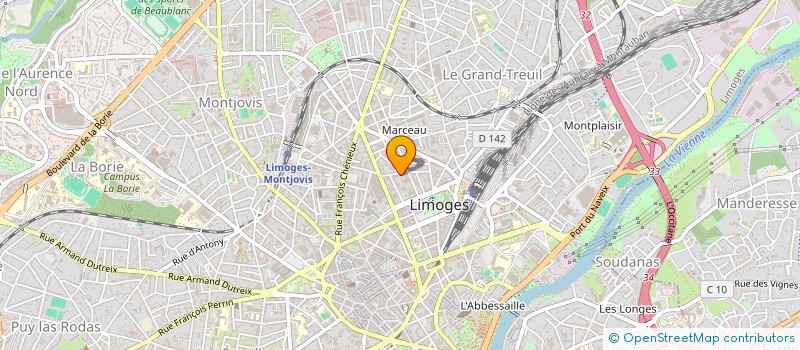 localisation de l'entreprise MONSIEUR PATRICK DUBRAC à LIMOGES
