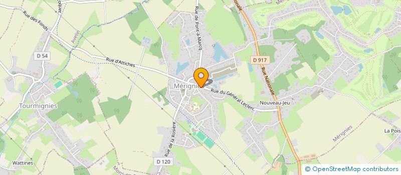 localisation de l'entreprise MONSIEUR PATRICK DUCOM à MERIGNIES