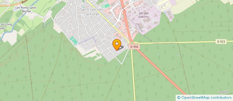 localisation de l'entreprise MONSIEUR PATRICK DUGAS  SAINT-GERVAIS-LA-FORET