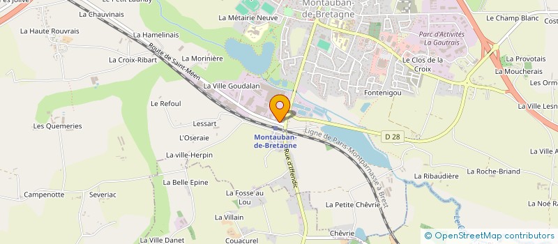 localisation de l'entreprise MONSIEUR PATRICK DUJARDIN  MONTAUBAN-DE-BRETAGNE