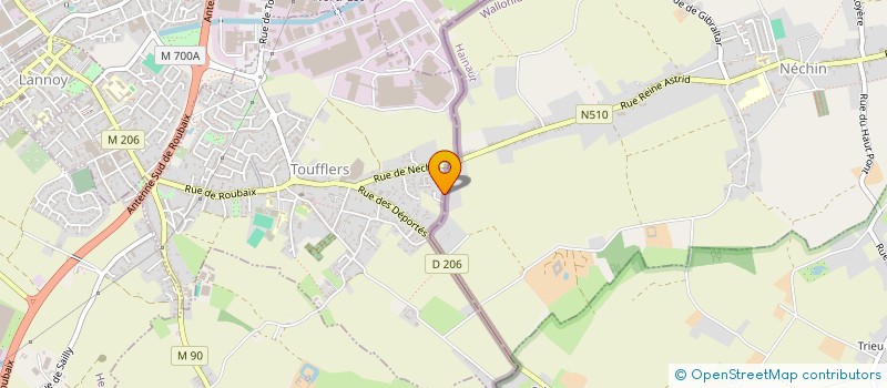 localisation de l'entreprise MONSIEUR PATRICK FREDDY BRACKEVA  TOUFFLERS