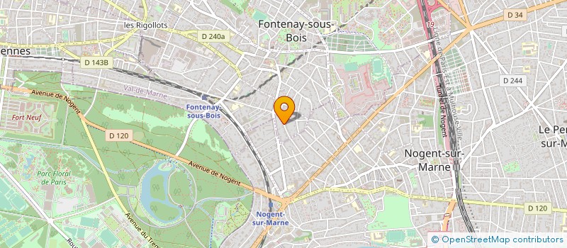 localisation de l'entreprise MONSIEUR PATRICK GAIGNIOT à FONTENAY-SOUS-BOIS
