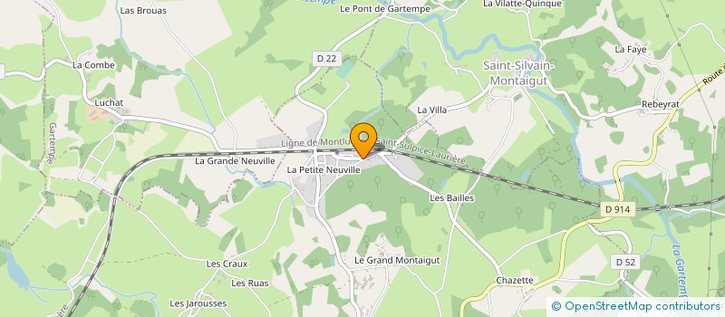 localisation de l'entreprise MONSIEUR PATRICK GALATEAU à MONTAIGUT-LE-BLANC