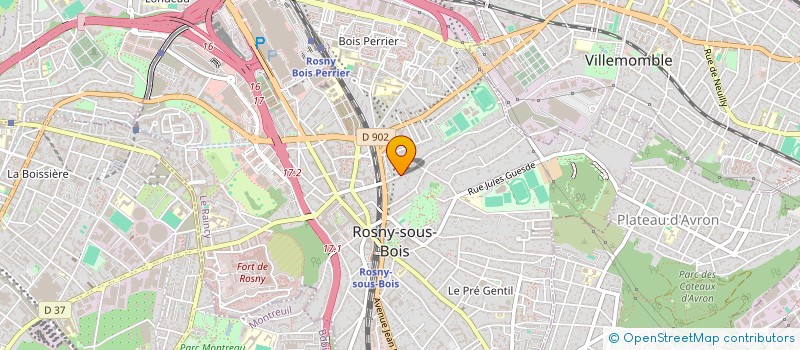 localisation de l'entreprise MONSIEUR PATRICK GASPARETTO à ROSNY-SOUS-BOIS