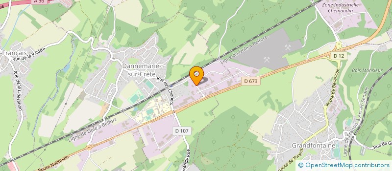 localisation de l'entreprise MONSIEUR PATRICK GERARD  DANNEMARIE-SUR-CRETE