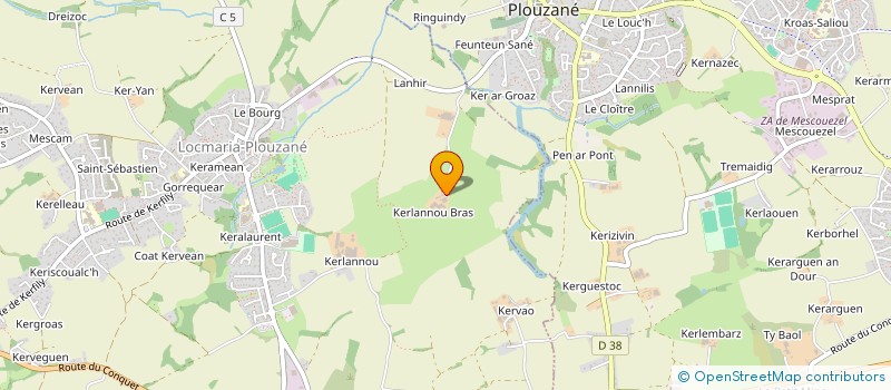 localisation de l'entreprise MONSIEUR PATRICK GOURVENNEC  PLOUZANE