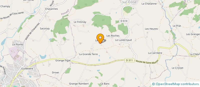localisation de l'entreprise MONSIEUR PATRICK GRANGE à LA CHAPELLE-SUR-COISE