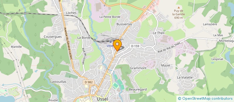 localisation de l'entreprise MONSIEUR PATRICK GROSJEAN à USSEL