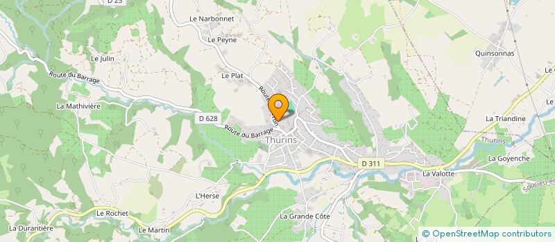 localisation de l'entreprise MONSIEUR PATRICK GUICHERD  THURINS