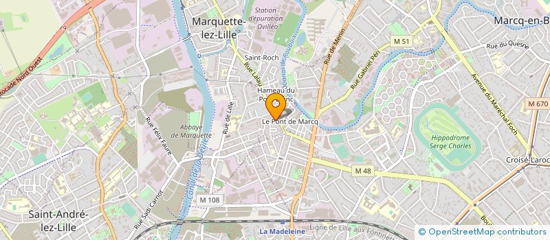 localisation de l'entreprise MONSIEUR PATRICK GUILBERT à MARQUETTE-LEZ-LILLE