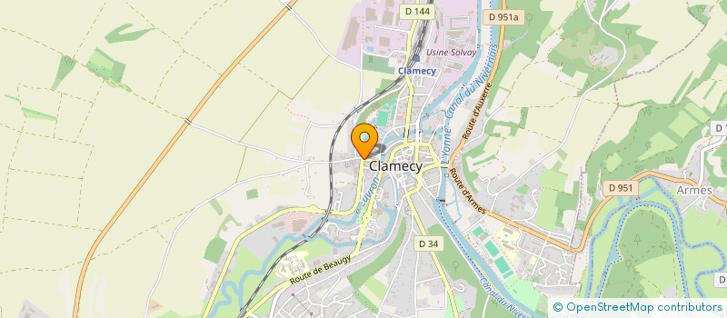 localisation de l'entreprise MONSIEUR PATRICK GUILLEMIN à CLAMECY