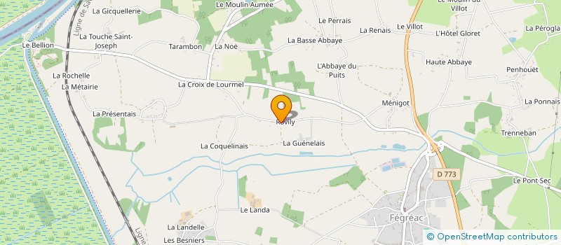 localisation de l'entreprise MONSIEUR PATRICK HUET à FEGREAC
