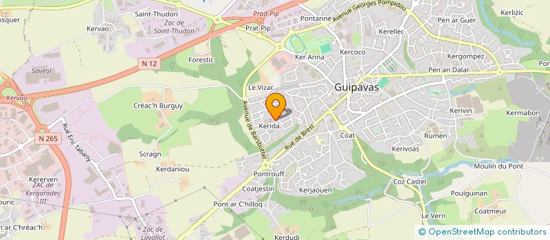 localisation de l'entreprise MONSIEUR PATRICK JACOLOT  GUIPAVAS