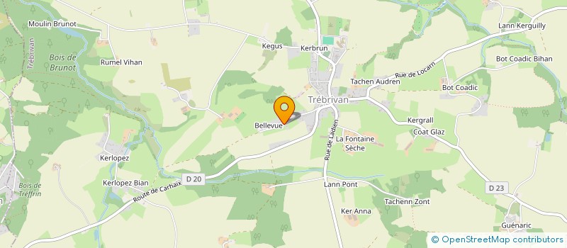 localisation de l'entreprise MONSIEUR PATRICK JEGOU  TREBRIVAN