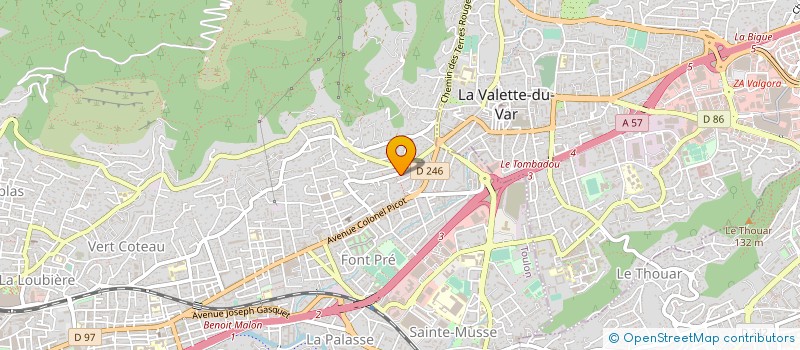 localisation de l'entreprise MONSIEUR PATRICK JENTET  TOULON