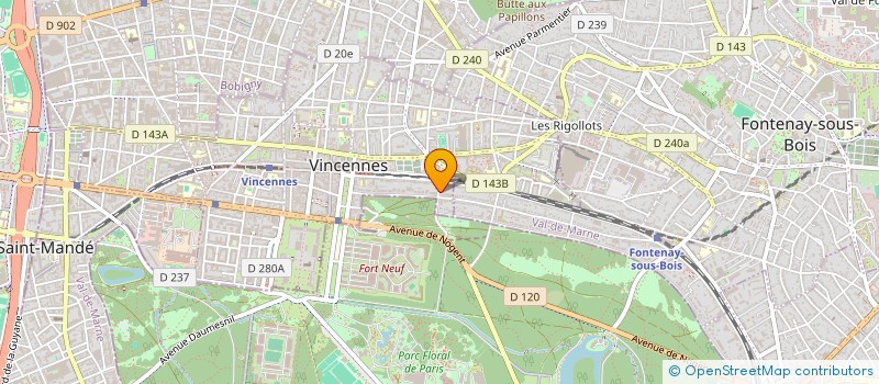 localisation de l'entreprise MONSIEUR PATRICK JOUBARD à VINCENNES