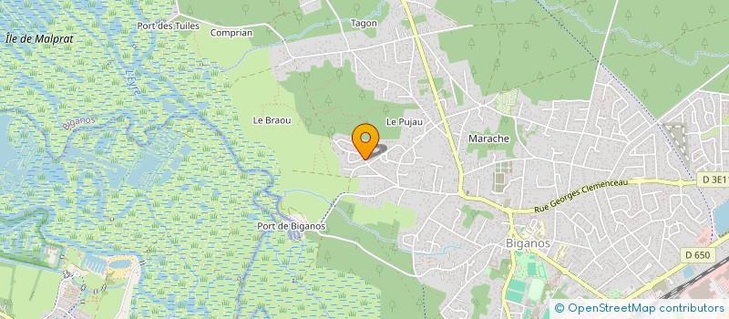 localisation de l'entreprise MONSIEUR PATRICK LABRUE  BIGANOS