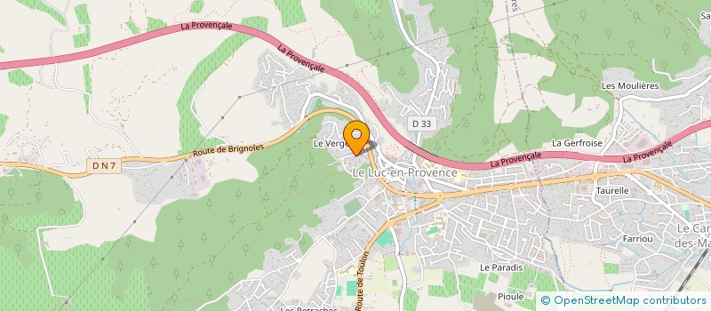 localisation de l'entreprise MONSIEUR PATRICK LACUEVA  LE LUC