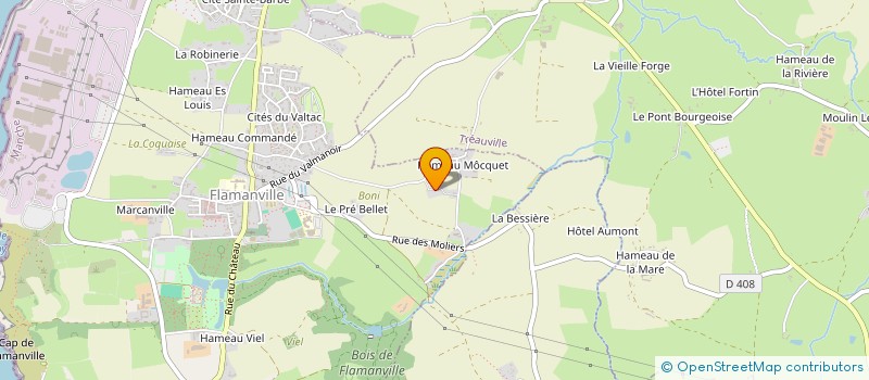 localisation de l'entreprise MONSIEUR PATRICK LAMACHE  FLAMANVILLE